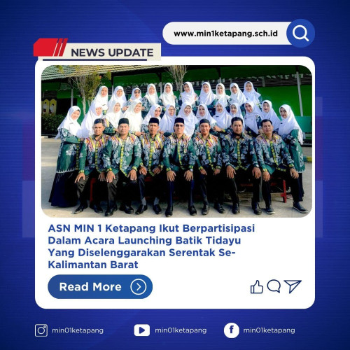 ASN MIN 1 Ketapang Ikut Berpartisipasi Dalam Acara Launching Batik Tidayu Yang Diselenggarakan Secara Serentak Se-Kalimantan Barat